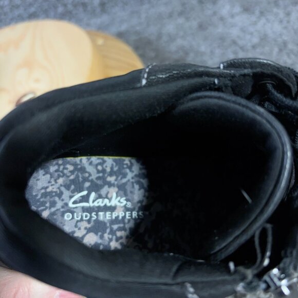 Clarks Cloudsteppers Breeze Glide Boots Womens Size 8 Black Nubuck Leather - Picture 6 of 8